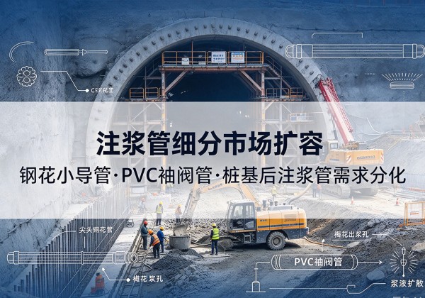 海口注浆管细分市场扩容，隧道钢花小导管、PVC 袖阀管、桩基后注浆管需求分化